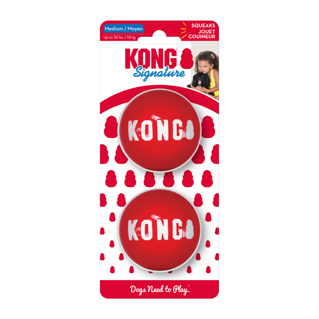 KONG Signature Balls Dog Toy 2 Pack