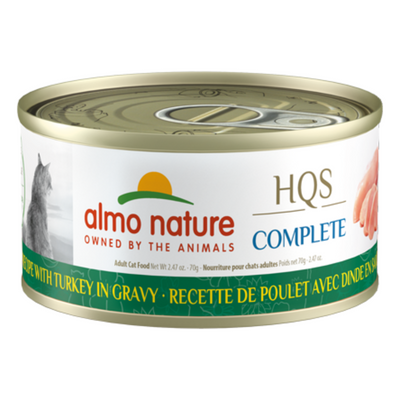 Almo Nature HQS Complete - Chicken Recipe with Turkey in Gravy Cat Can