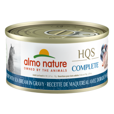 Almo Nature HQS Complete - Mackerel Recipe with Sea Bream in Gravy Cat Can