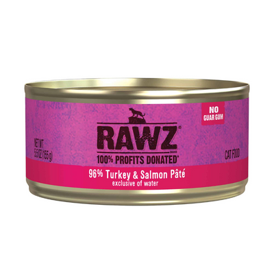 RAWZ Cat Can 96% Turkey and Salmon Pate Cat Can