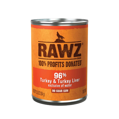 RAWZ 96% Turkey & Turkey Liver Dog Can