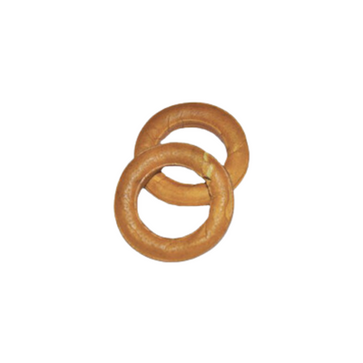 Rollover Pressed Porkhide Ring Dog Treat