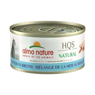 Almo Nature HQS Natural - Mixed Seafood In Broth Cat Can