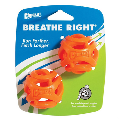 CHUCK IT! Breathe Right Ball Small Dog Toy (2-Pack)