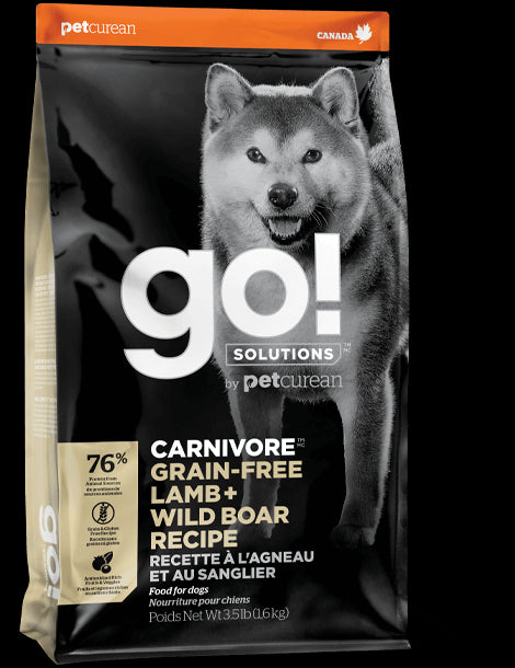 GO! Solutions Carnivore Grain Free Lamb + Wild Boar Recipe