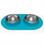 Messy Mutts Double Silicone Feeder with Stainless Bowls 1.5 Cups