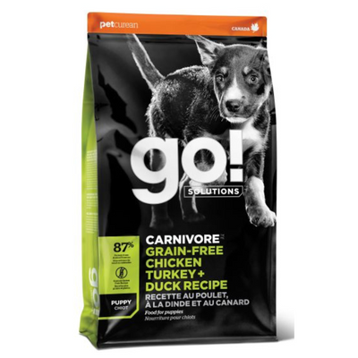 Go! Solutions Carnivore Grain Free Chicken, Turkey, Duck Puppy Dog Food