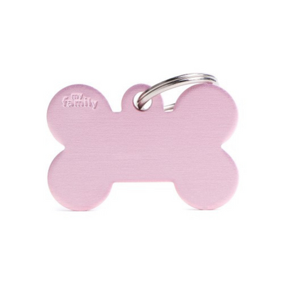 My Family Engravable Tags - Basic - Bone Pink Large