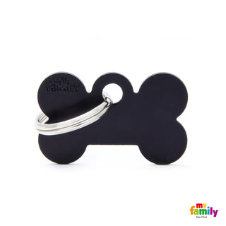 My Family Tag Basic Bone Black Small