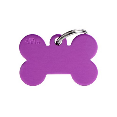 My Family Engravable Tags - Basic - Bone Purple Large