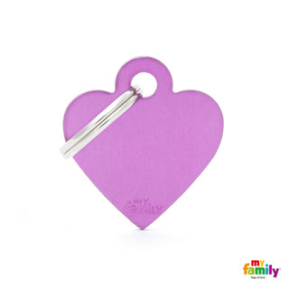 My Family Tag Basic Heart Purple LG