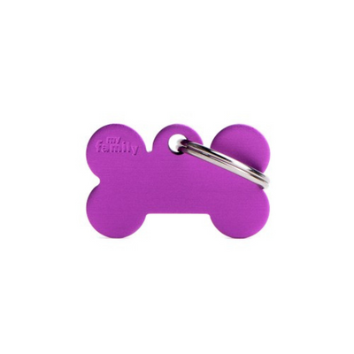 My Family Engravable Tags - Basic - Bone Purple Small