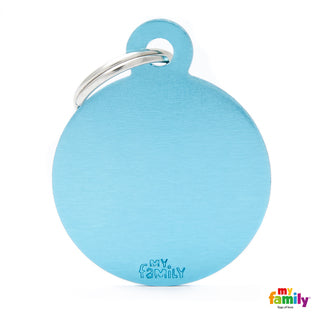 My Family Tag Basic Circle Light Blue LG