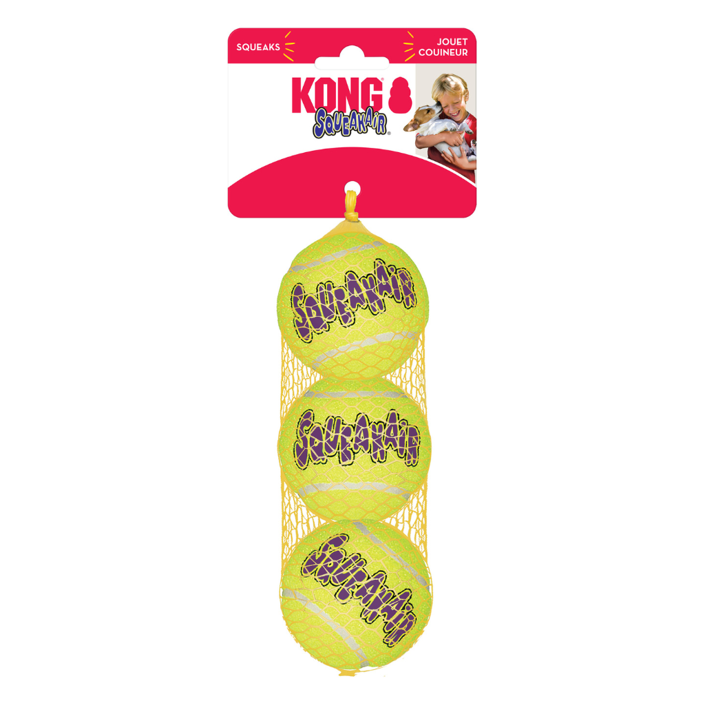 KONG SqueakAir Balls Medium 3 Pack Dog Toy