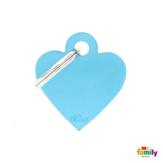 My Family Tag Basic Heart Light Blue SM