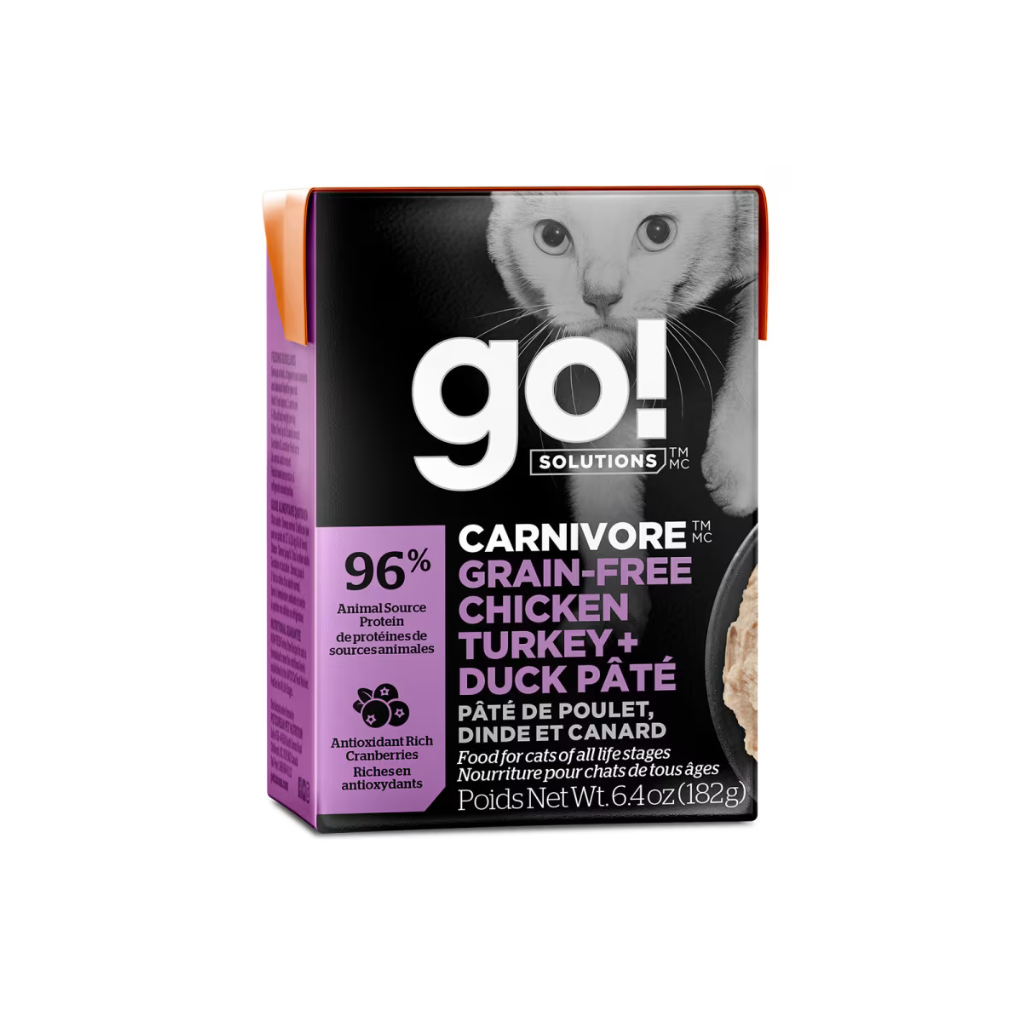 Go! Solutions Carnivore Grain Free Chicken, Turkey, Duck Pate Wet Cat Food