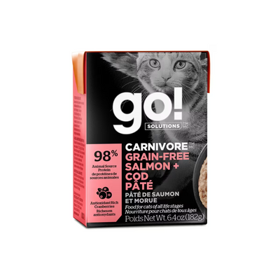 Go! Solutions Carnivore Grain Free Grain Free Salmon & Cod Pate Wet Cat Food