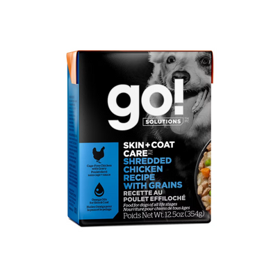 Go! Solutions Skin & Coat Shredded Chicken Wet Dog Food