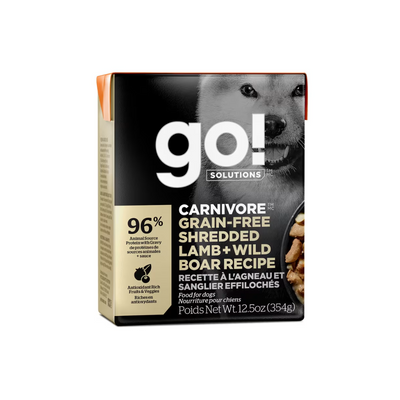 Go! Solutions Carnivore Shredded Lamb & Wild Boar Wet Dog Food