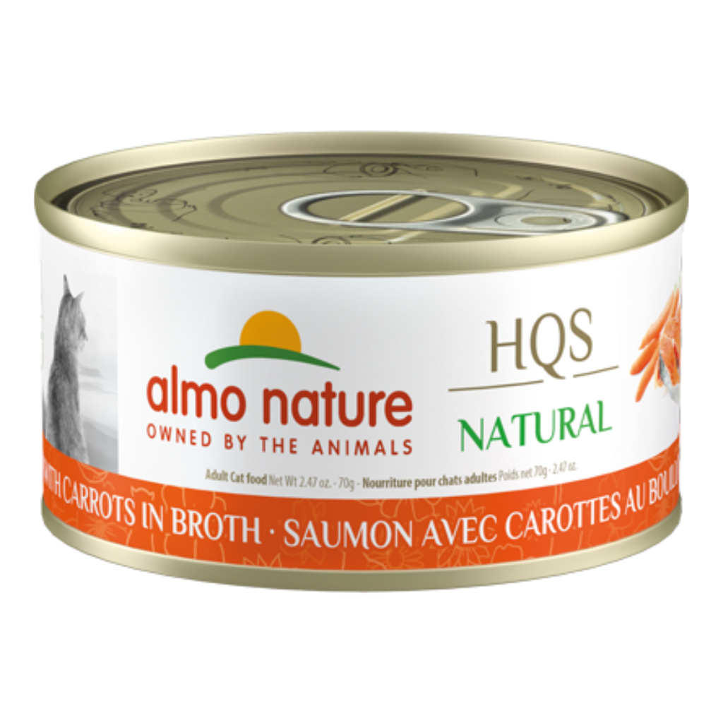 Almo Nature HQS Natural - Salmon and Carrots in Broth Cat Can