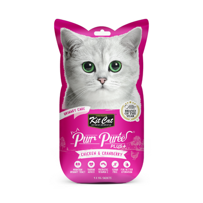 Kit Cat Purr Purées Plus+ Urinary Care with Chicken & Cranberry Cat Treat