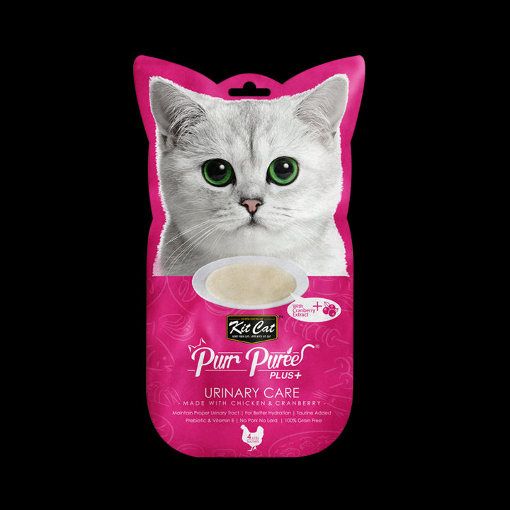 Kit Cat Purr Purées PLUS+ Urinary Care with Chicken & Cranberry Cat Treat