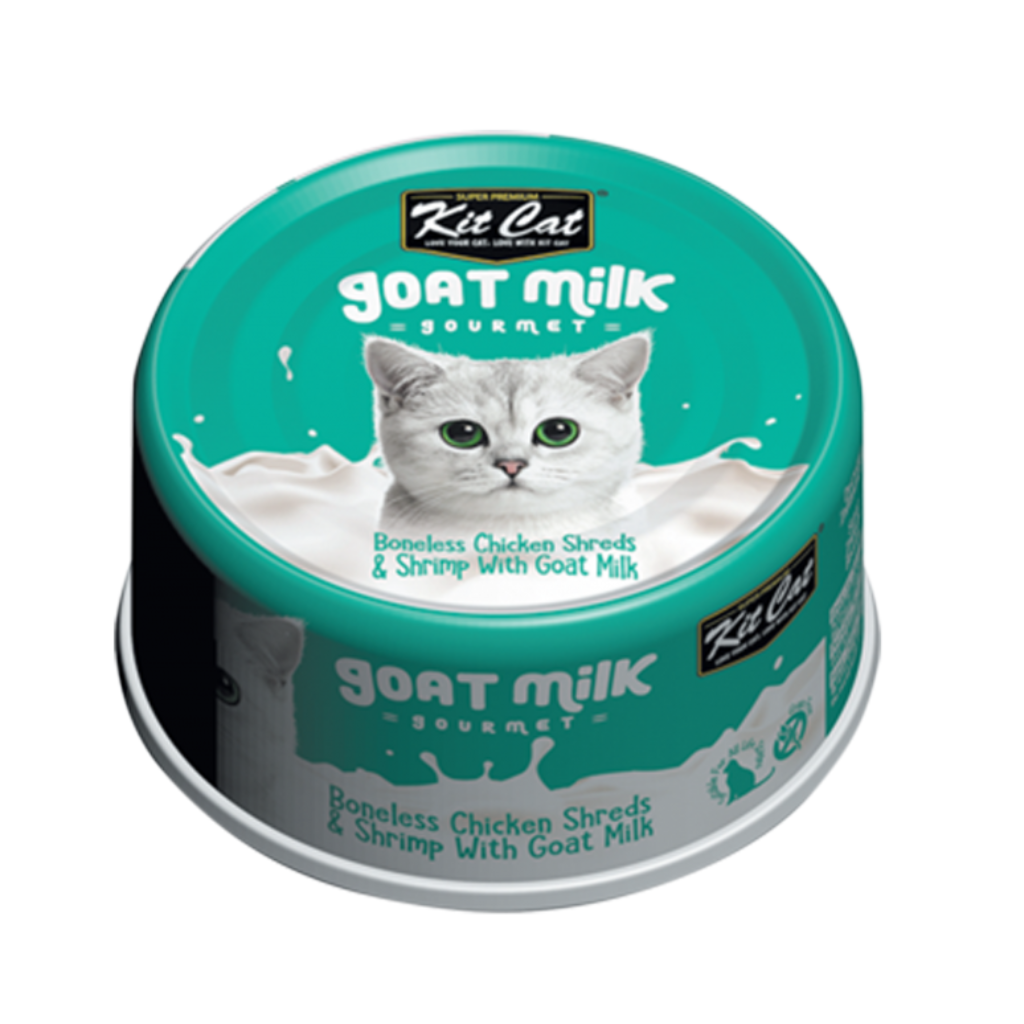 Kit Cat Goat Milk Gourmet - Boneless Chicken Shreds & Shrimp with Goat Milk