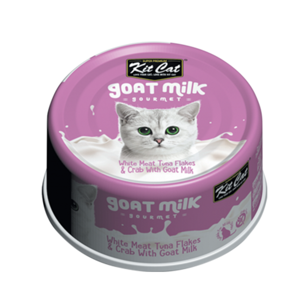 Kit Cat Goat Milk Gourmet - White Meat Tuna & Crab With Goat Milk