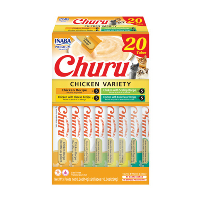 INABA Churu 20 Pack Chicken Variety Box for Cats