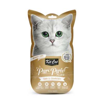 Kit Cat Purr Purées Plus+ Urinary Care with Tuna & Cranberry Cat Treat