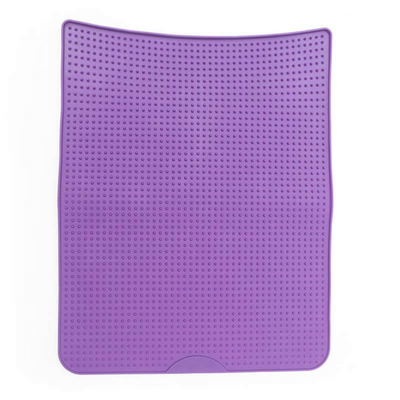 Messy Cats Silicone Cat Litter Mat - Purple