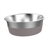 Messy Mutts Stainless Steel Heavy Gauge Bowl with Non-Slip Removable Silicone Base Grey