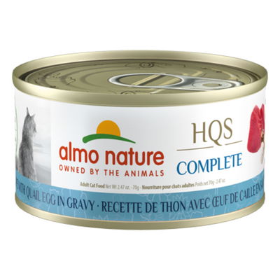 Almo Nature HQS Complete - Tuna Recipe with Quail Eggs in gravy Cat Can