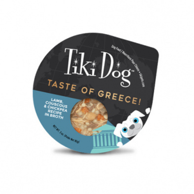 Tiki Dog Taste of the World Greece Lamb, Couscous & Chickpea Recipe in Broth Wet Dog Food