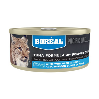 Boreal Red Tuna with White Fish in Gravy Cat Can