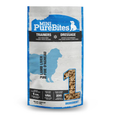 PureBites Freeze Dried Mini Trainers Lamb Liver Dog Treats