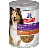 Hill's Science Diet Canine Adult Sensitive Stomach & Skin Tender Turkey & Rice Stew
