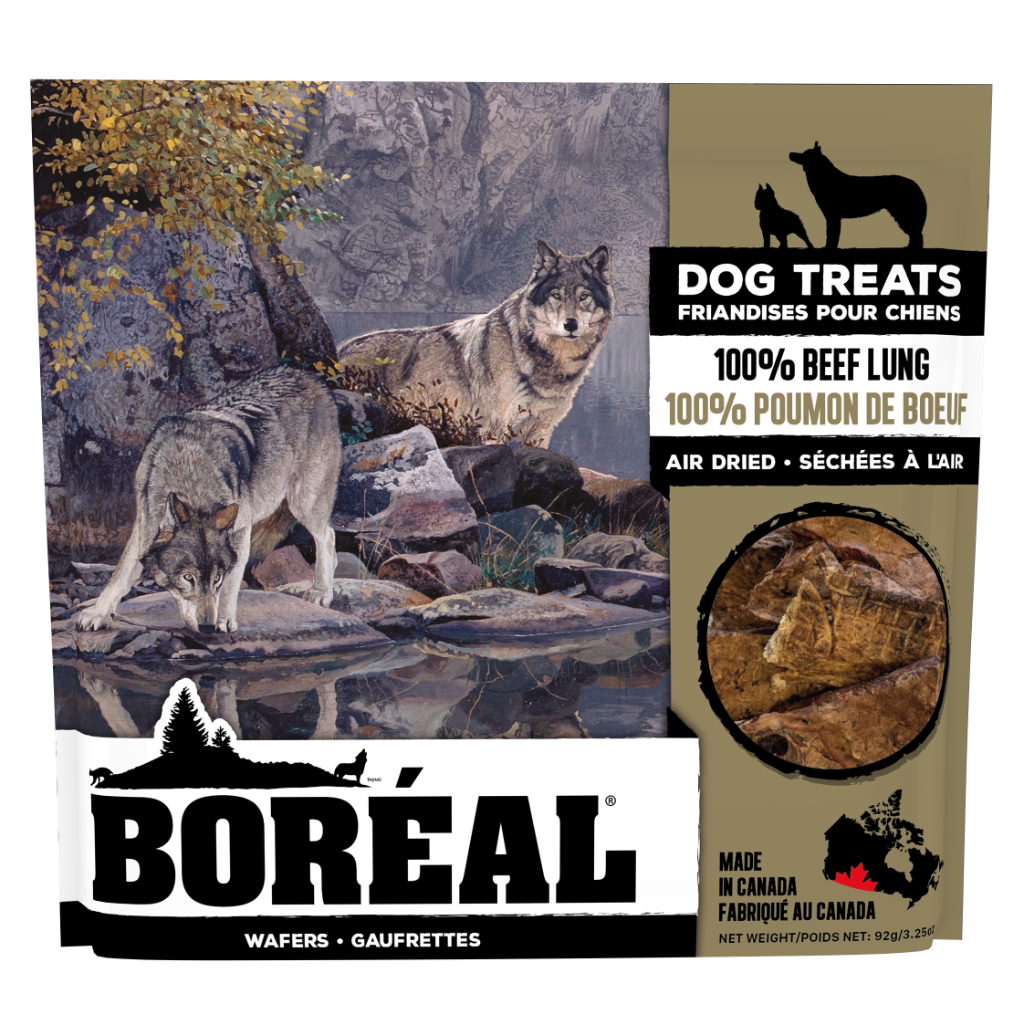 Boreal 100% Beef Lung Air Dried Small Bites Dog Treats