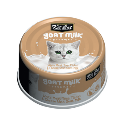 Kit Cat Goat Milk Gourmet - White Meat Tuna Flakes & Cheese With Goat Milk Cat Can