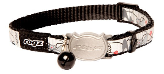 Rogz Cat Collar Reflective Black Cat