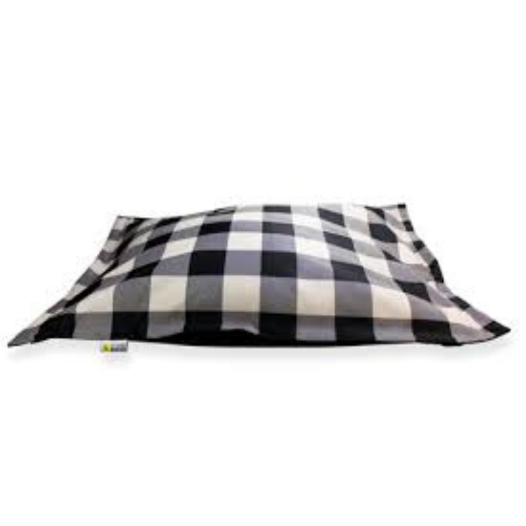 Be One Breed Cloud Pillow Dog Bed - Black Plaid