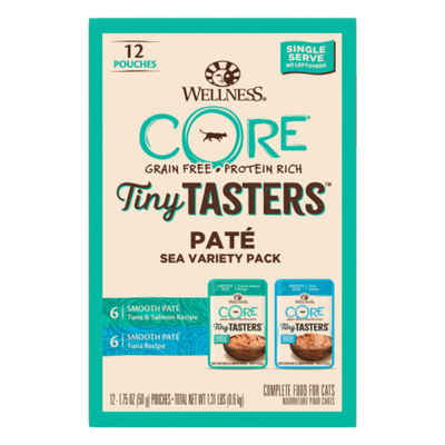 Wellness Core Tiny Tasters Sea Variety Pâté Cat Pouches 12 Pack