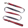 BCUDDLY Double Sided Leash Red Plaid 1&quot;x72&quot;