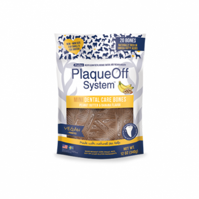 ProDen PlaqueOff Mini Dental Care Bones for Dogs - Peanut Butter Banana Flavour