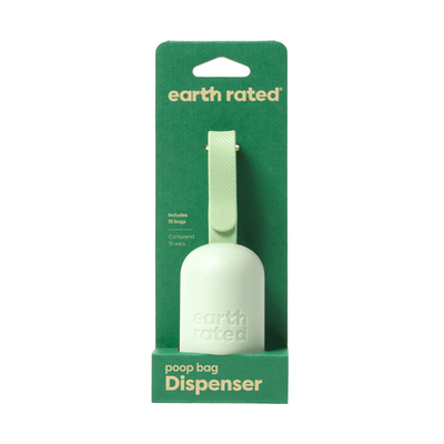 Earth Rated Poop Bag Dispenser with 15 Unscented Bags