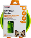 Petstages Kitty Slow Feeder for Cats Green