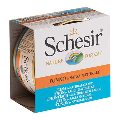 Schesir Tuna Entrée in Natural Gravy Canned Cat Food