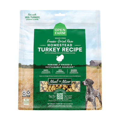 Open Farm Freeze Dried Raw Homestead Turkey Dog Food