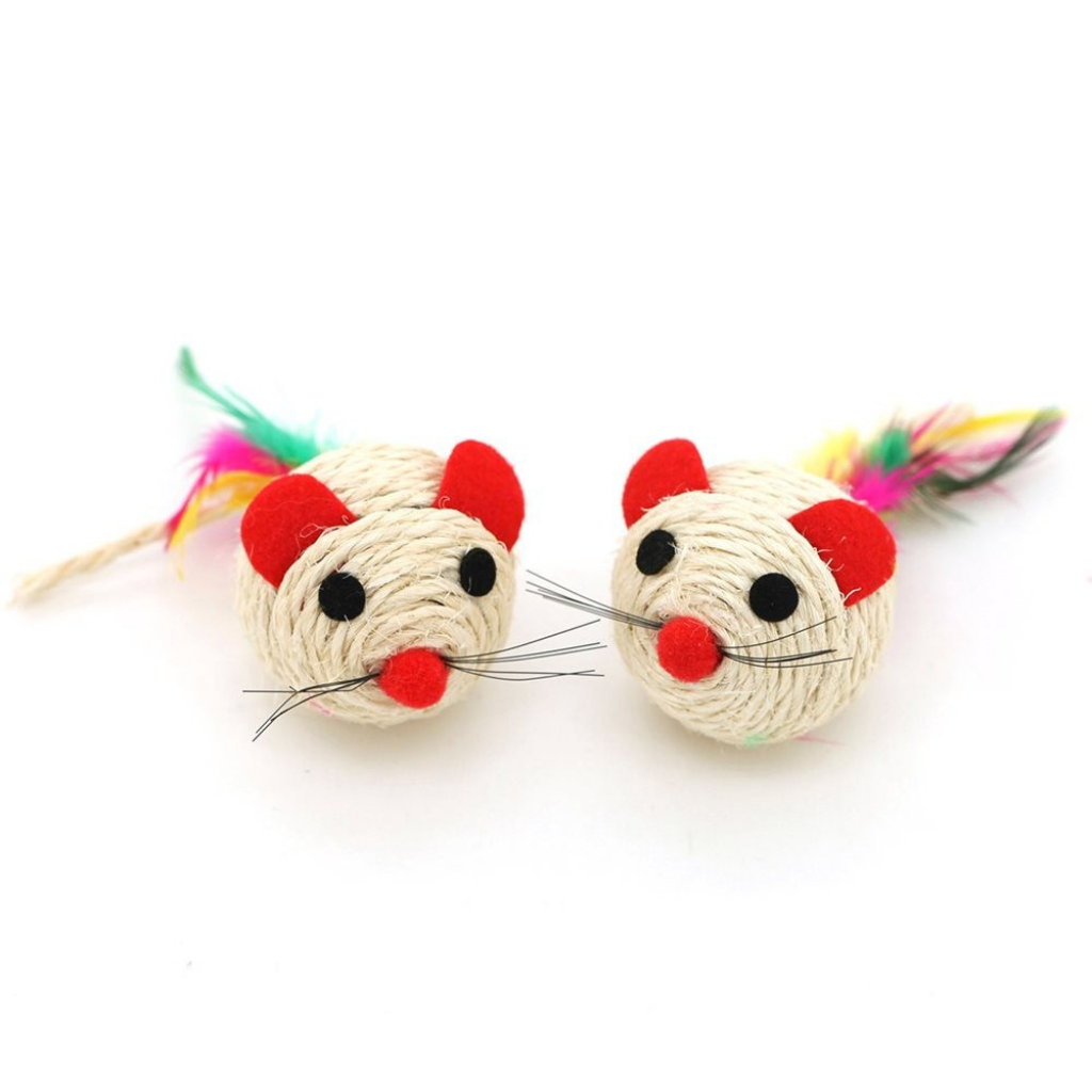 Wonder Pet Sisal Big Head Mouse Cat Toy