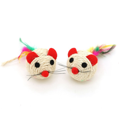 Wonder Pet Sisal Big Head Mouse Cat Toy